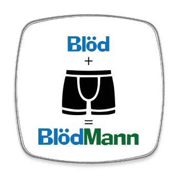 Blödmann Mann Idiot Geschenk provokant Spruch Idee - Viereckiger Kühlschrankmagnet - Weiß - Vorne