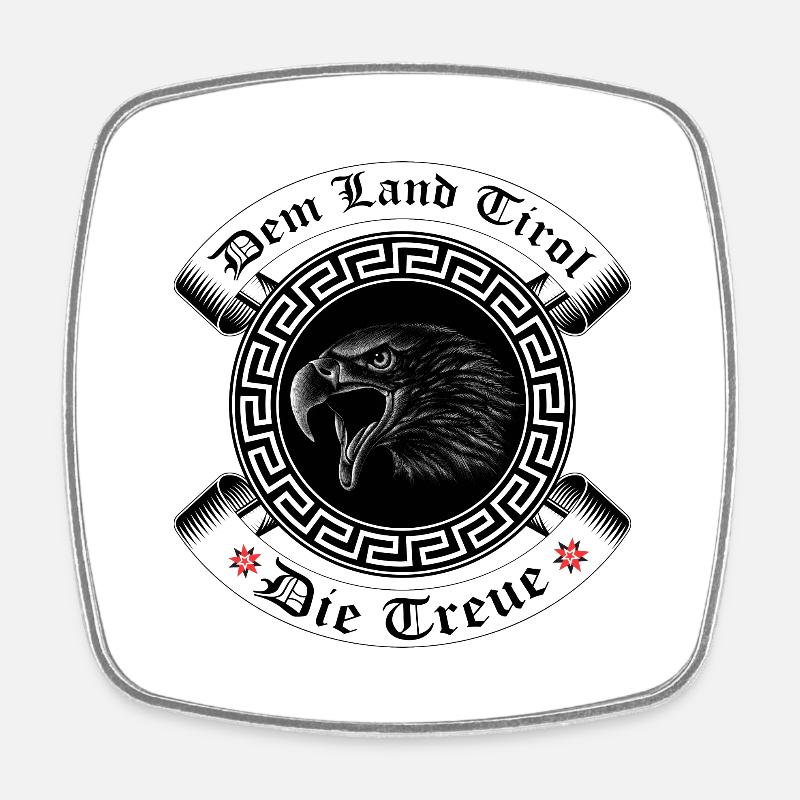 Tirol - Viereckiger Kühlschrankmagnet - Weiß