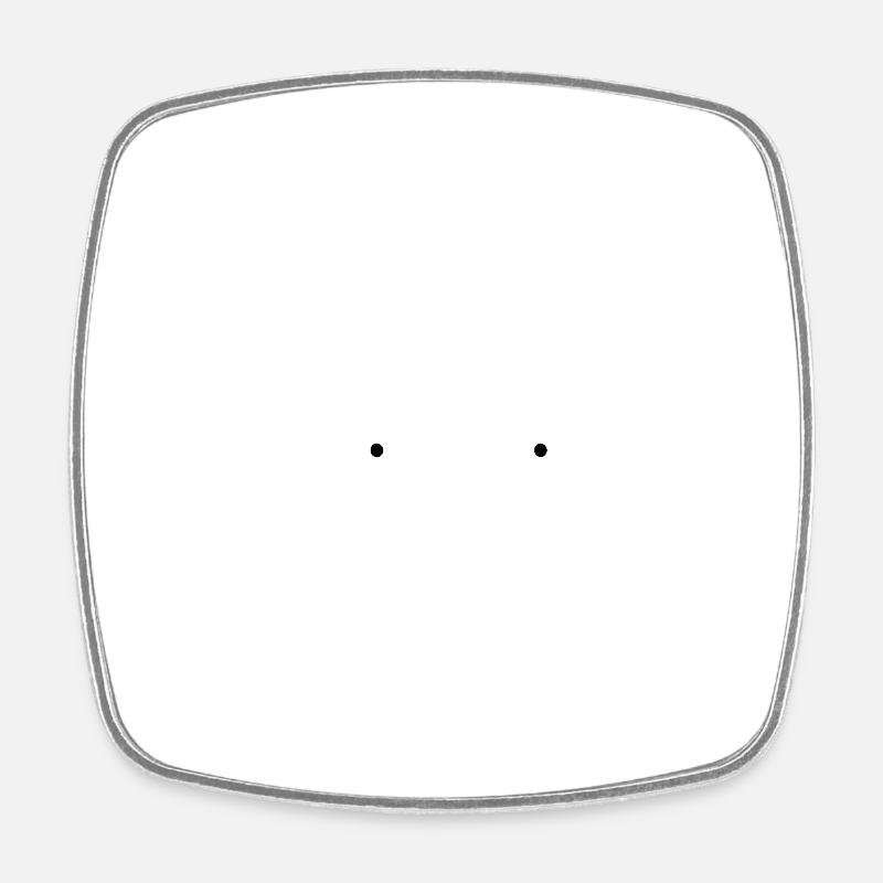 cat - Square fridge magnet - white