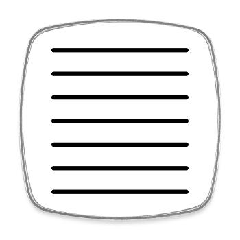 Grid lines template - Square fridge magnet - white - Front