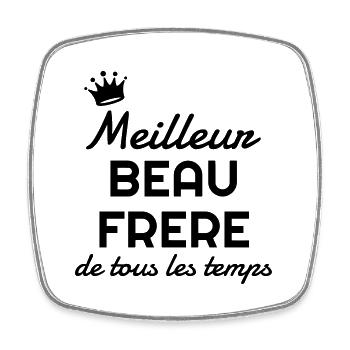 Beau Frère / Frere / Beau-Frère / Mariage / Marié - Magnet carré - blanc - Devant