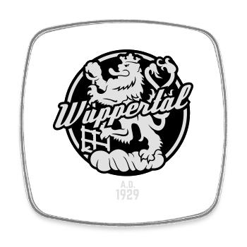 Wuppertal Wappen - Viereckiger Kühlschrankmagnet - Weiß - Vorne