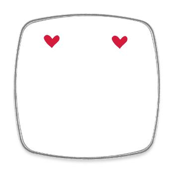 amore - Calamita quadrata da frigo - bianco - Fronte