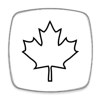 maple leaf canada - Square fridge magnet - white - Front