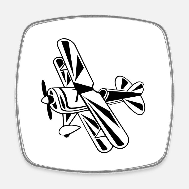 Pitts - Viereckiger Kühlschrankmagnet - Weiß