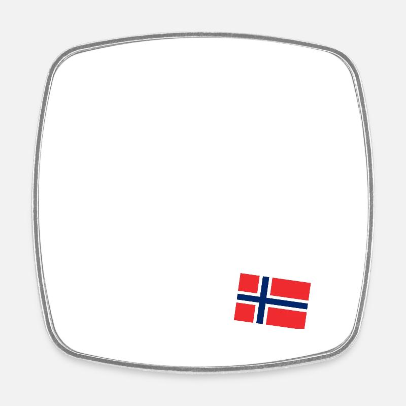 Conception maritime de la Norvège - Norge - Magnet carré - blanc