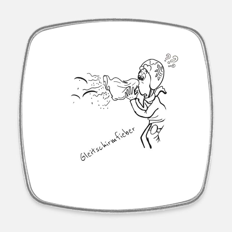 Paraglider Pilot Fever - Square fridge magnet - white