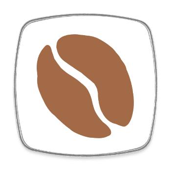 Coffee Bean Coffee Cup Caffeine Coffee Gift - Square fridge magnet - white - Front