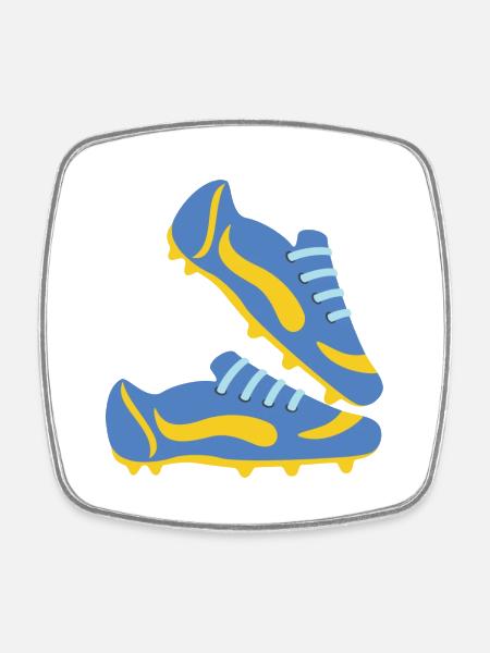 Fußball Schuhe - Viereckiger Kühlschrankmagnet - Weiß