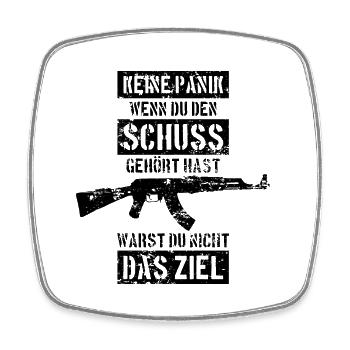 BUNDESWEHR SOLDAT SCHUSS ZIEL BUND - Viereckiger Kühlschrankmagnet - Weiß - Vorne