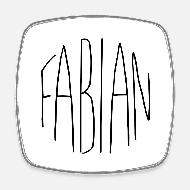 Fabian gift - Square fridge magnet - white