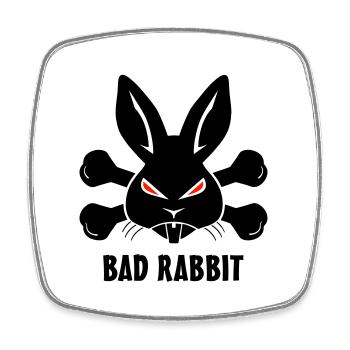 Bad Rabbit Lapin - Magnet carré - blanc - Devant