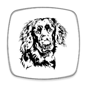 HOVAWART Portrait Dog Dogs Wilsigns - Square fridge magnet - white - Front