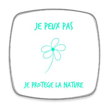 ARBRE. NATURE. ENVIRONNEMENT. ZEN. MEDITATION - Magnet carré - blanc - Devant
