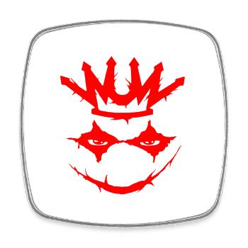 wuw joker - Viereckiger Kühlschrankmagnet - Weiß - Vorne