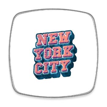 New York City NYC États-Unis America City Font - Magnet carré - blanc - Devant