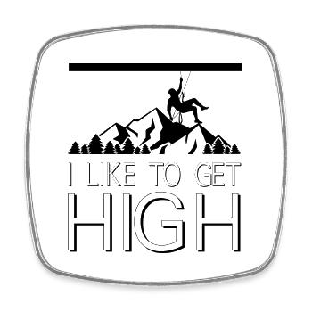Bouldering Climbing Climbing - Square fridge magnet - white - Front