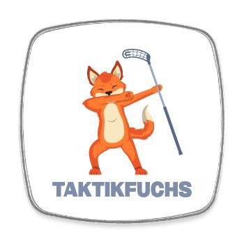 floorball floorball-taktikfuchs unihockey-fuchs - Viereckiger Kühlschrankmagnet - Weiß - Vorne