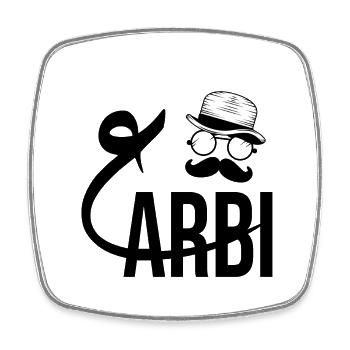 Arabi - Square fridge magnet - white - Front