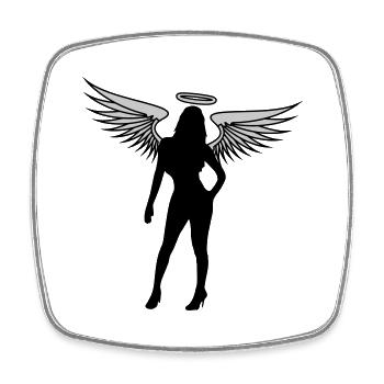 Angel Hot Girl - Square fridge magnet - white - Front