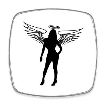 Braves Hot Girl - Square fridge magnet - white - Front