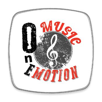 One music one emotion - Magnet carré - blanc - Devant