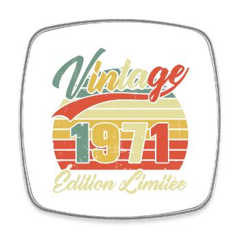 Cadeau D'anniversaire Vintage 1971 Édition Limitée - Magnet carré - blanc - Devant