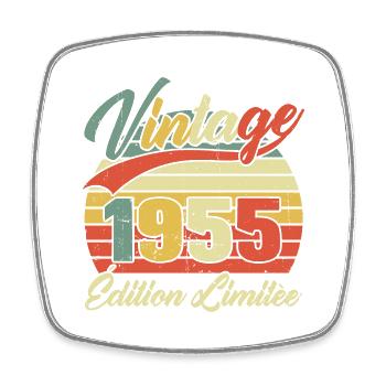 Cadeau D'anniversaire Vintage 1955 Édition Limitée - Magnet carré - blanc - Devant