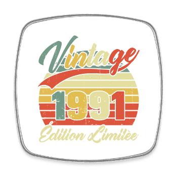 Cadeau D'anniversaire Vintage 1991 Édition Limitée - Magnet carré - blanc - Devant