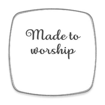 Christian Design Made to Worship - Square fridge magnet - white - Front