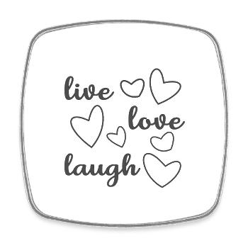 Live, love, laugh Way to go!! - Square fridge magnet - white - Front