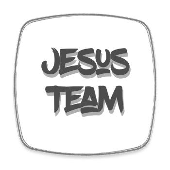 Christian Design Jesus Mannschaft - Viereckiger Kühlschrankmagnet - Weiß - Vorne