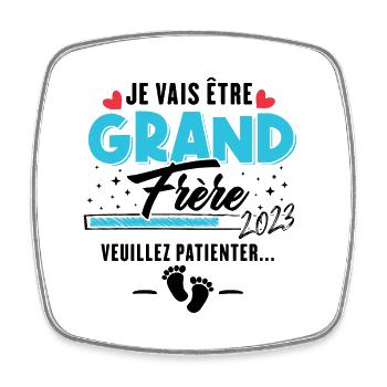 Je Vais Être Grand Frère 2023 - Magnet carré - blanc - Devant