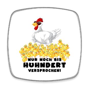 hühner hühnerleben hühnerhaufen - Viereckiger Kühlschrankmagnet - Weiß - Vorne