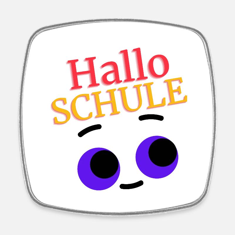 Einschulung Illustration - Viereckiger Kühlschrankmagnet - Weiß