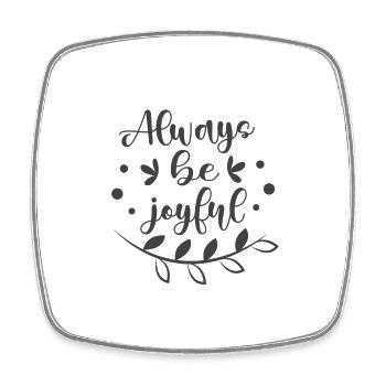 Le design chrétien soit toujours joyeux - Magnet carré - blanc - Devant