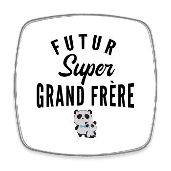 futur super grand-frère / futur grand-frère - Magnet carré - blanc - Devant