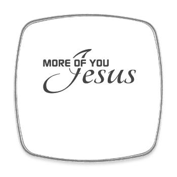 Christliches Design Mehr von dir, Jesus - Viereckiger Kühlschrankmagnet - Weiß - Vorne