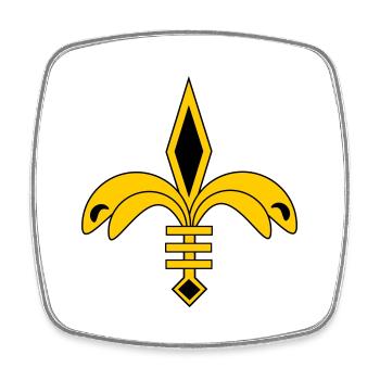 French lily - Viereckiger Kühlschrankmagnet - Weiß - Vorne