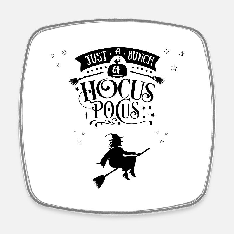 Halloween Witch - Square fridge magnet - white
