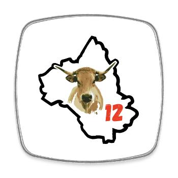 Aveyron in France - Square fridge magnet - white - Front