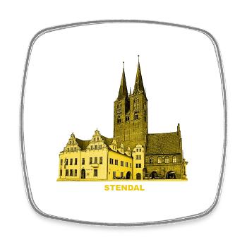 Stendal Town Hall Church Hanseatic City of Altmark - Square fridge magnet - white - Front