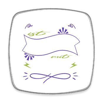 geburtstagsgeschenk statement katze seekatze - Viereckiger Kühlschrankmagnet - Weiß - Vorne