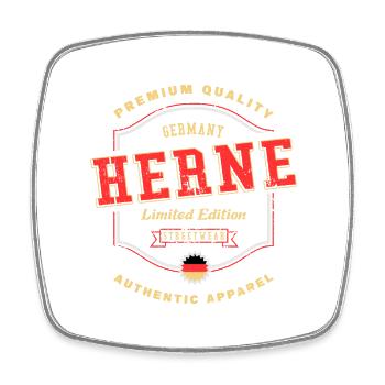 Herne Germany City Font Vintage Retro - Square fridge magnet - white - Front