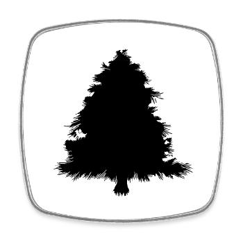 Christmas Tree Christmas Tree Winter Vector 6 - Square fridge magnet - white - Front