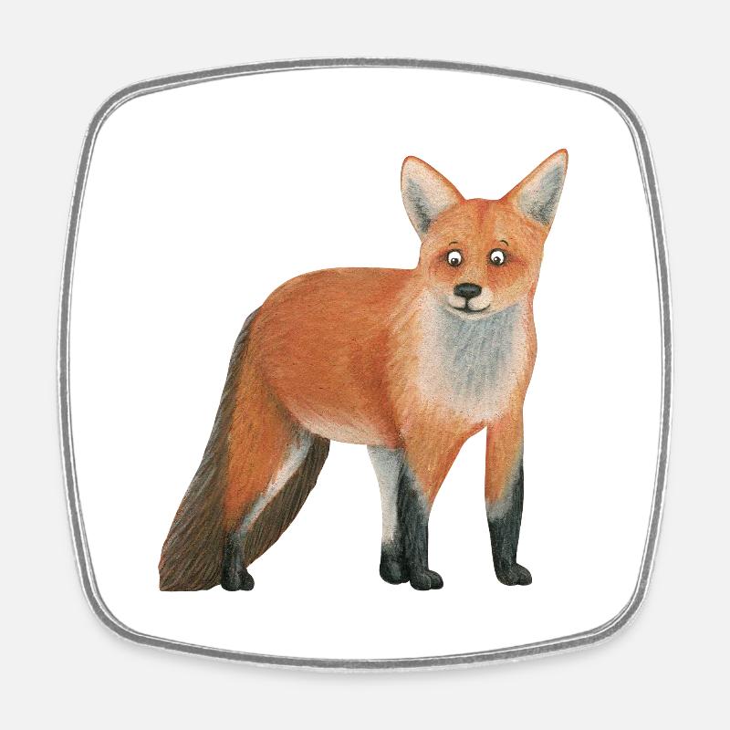 small tortoiseshell - Square fridge magnet - white