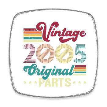 Vintage 2005 Original, Cadeau D'anniversaire - Magnet carré - blanc - Devant