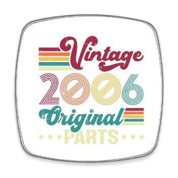 Vintage 2006 Original, Cadeau D'anniversaire - Magnet carré - blanc - Devant