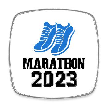 Marathon 2023 - Square fridge magnet - white - Front