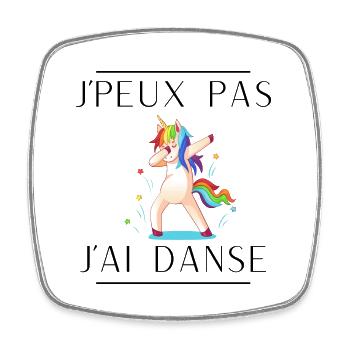J'peux pas j'ai danse - Magnet carré - blanc - Devant